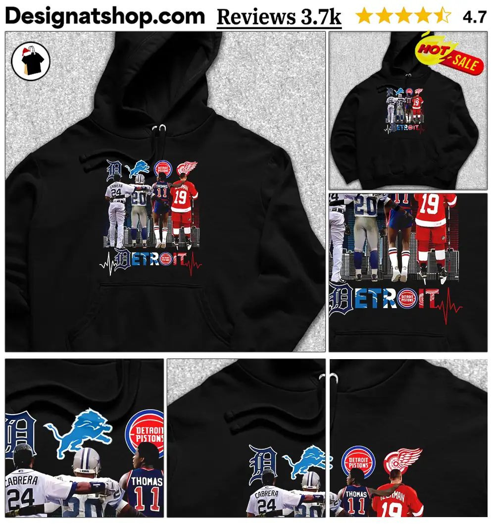 Detroit Tigers Lions Pistons Red Wings Cabrera Sanders Thomas Yzerman Detroit Shirt