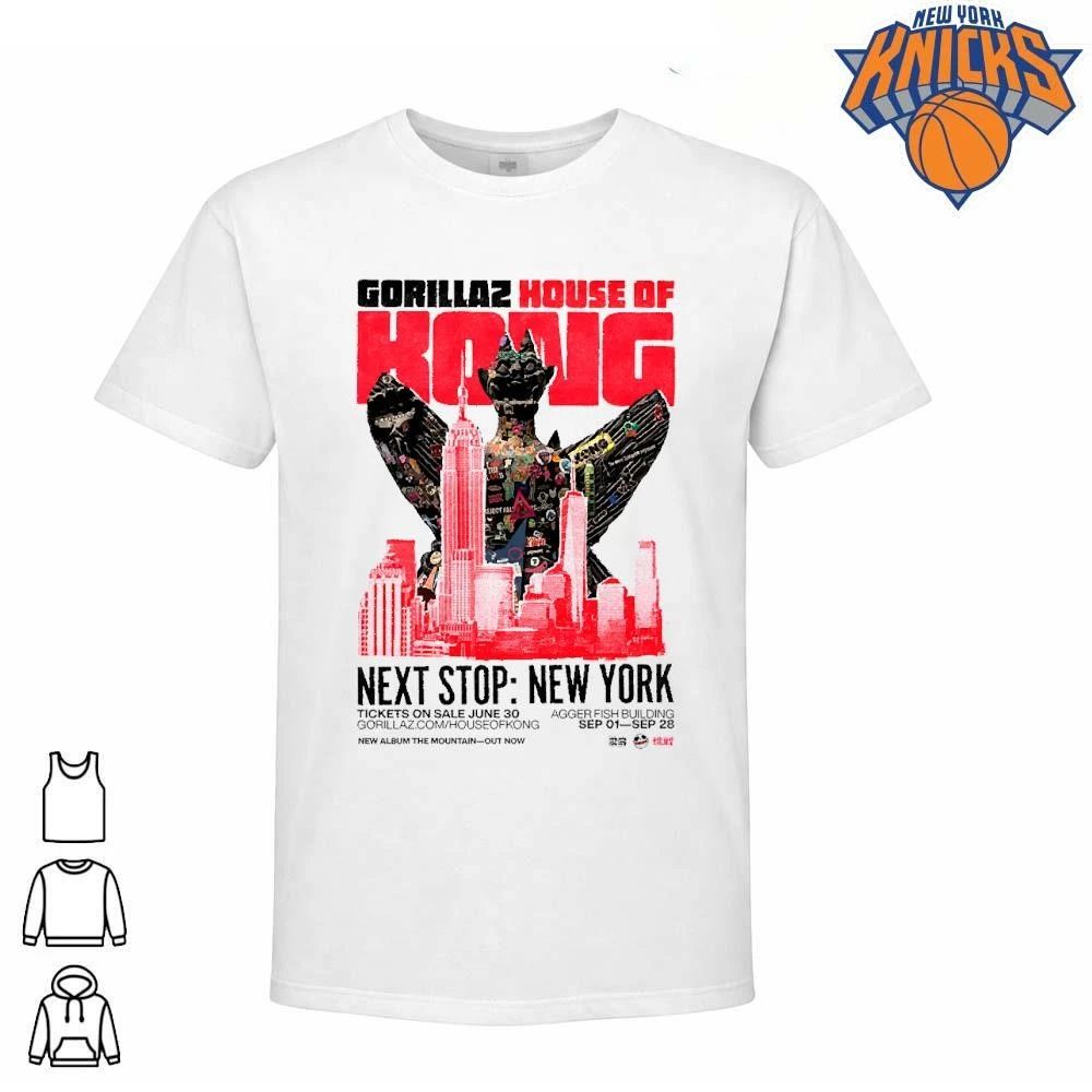 Gorillaz House Of Kong Next Stop New York Tour Poster Retro Vintage Graphic shirt