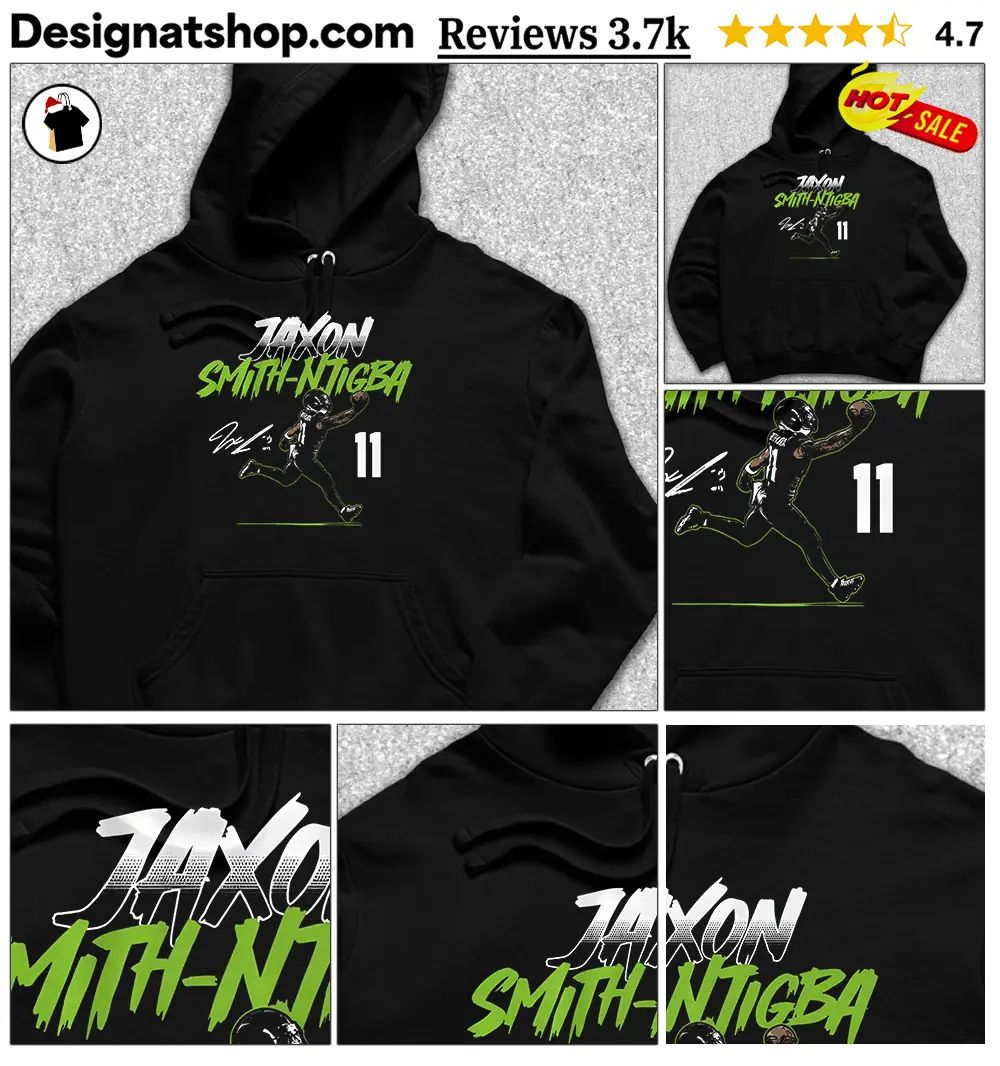 Jaxon Smith-Njigba Seattle Football Name Number Pose signature shirt