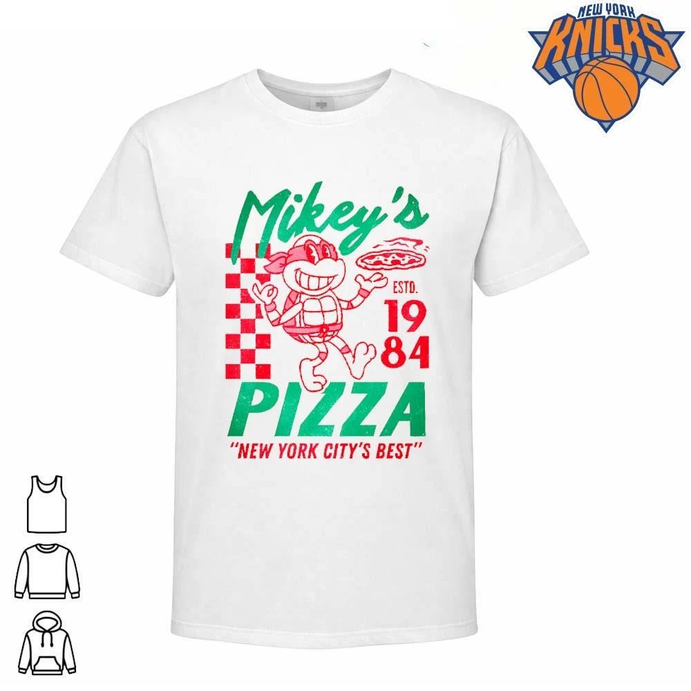 Mikeys Pizza New York Citys Best Estd 1984 TMNT Michelangelo Retro Cartoon shirt