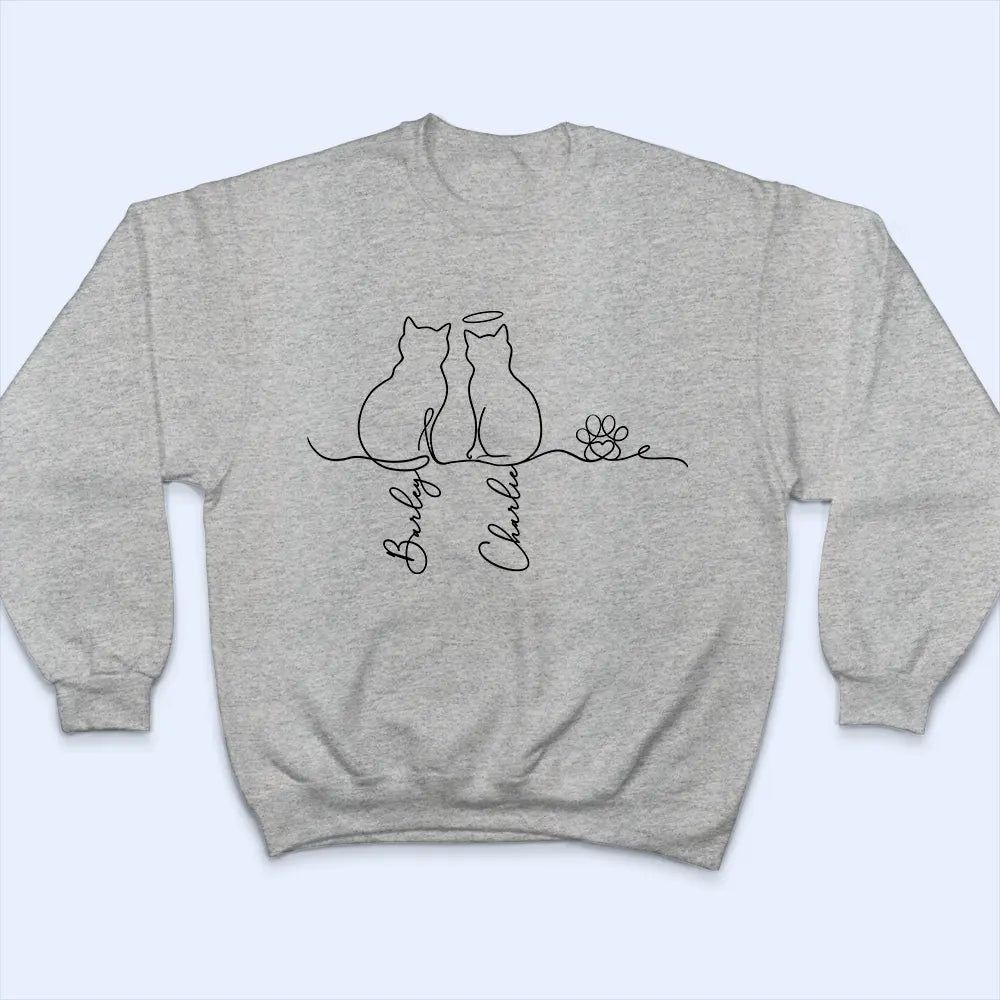 Adorable Cat Line - Personalized T Shirt