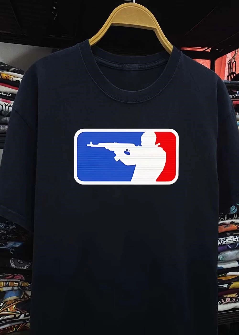 AK-47 Sniper Rifle Silhouette Sports shirt