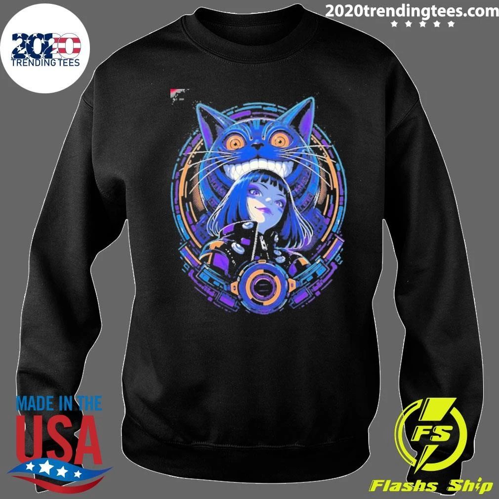 Cyberpunk Cat Girl Anime Futuristic Shirt