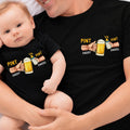 Dad And Baby Drinking Pint - Personalized T Shirt