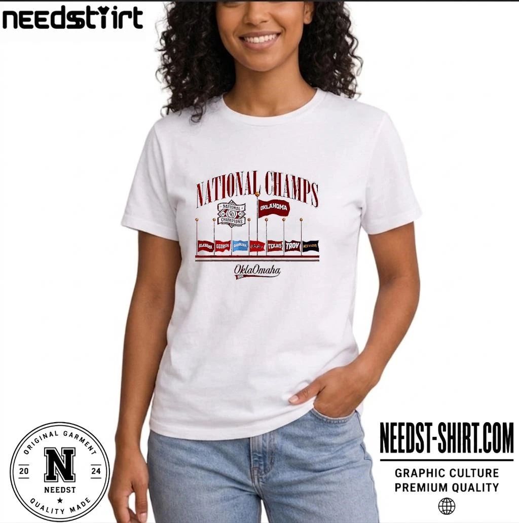 Oklahoma Sooners NCAA Baseball National Champs OklaOmaha 2026 Alabama Georgia flags shirt