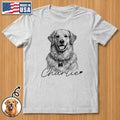Custom Photo Pencil Sketch Family Besties Dog Cat Portrait - Personalized T Shirt