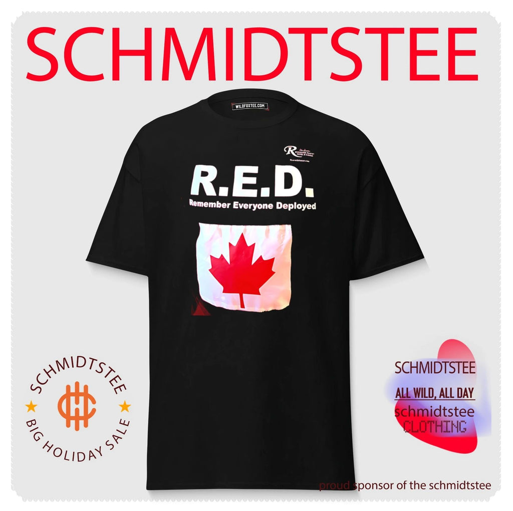 RED remember everyone deployed maple logo shirt