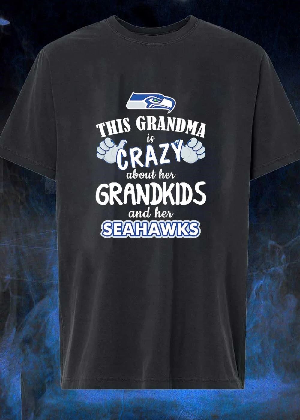Grandma Gift Ideas Crazy about Grandkids and her Seahawks shirt