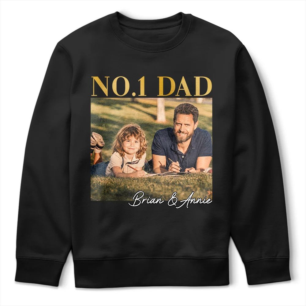 Custom Photo Best Dad Ever - Personalized T Shirt