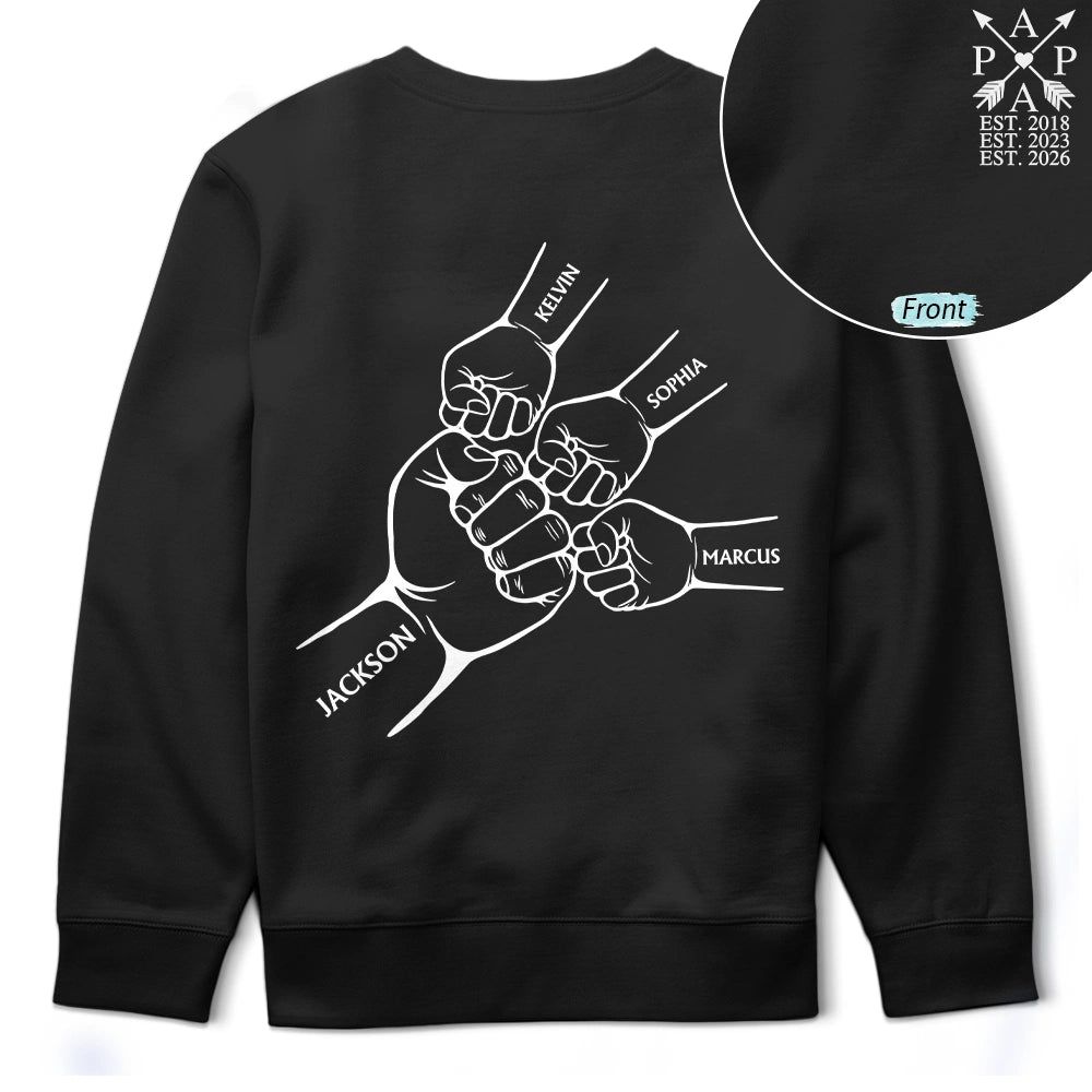 Papa Dad Cross Arrows Hand Punch - Personalized T Shirt