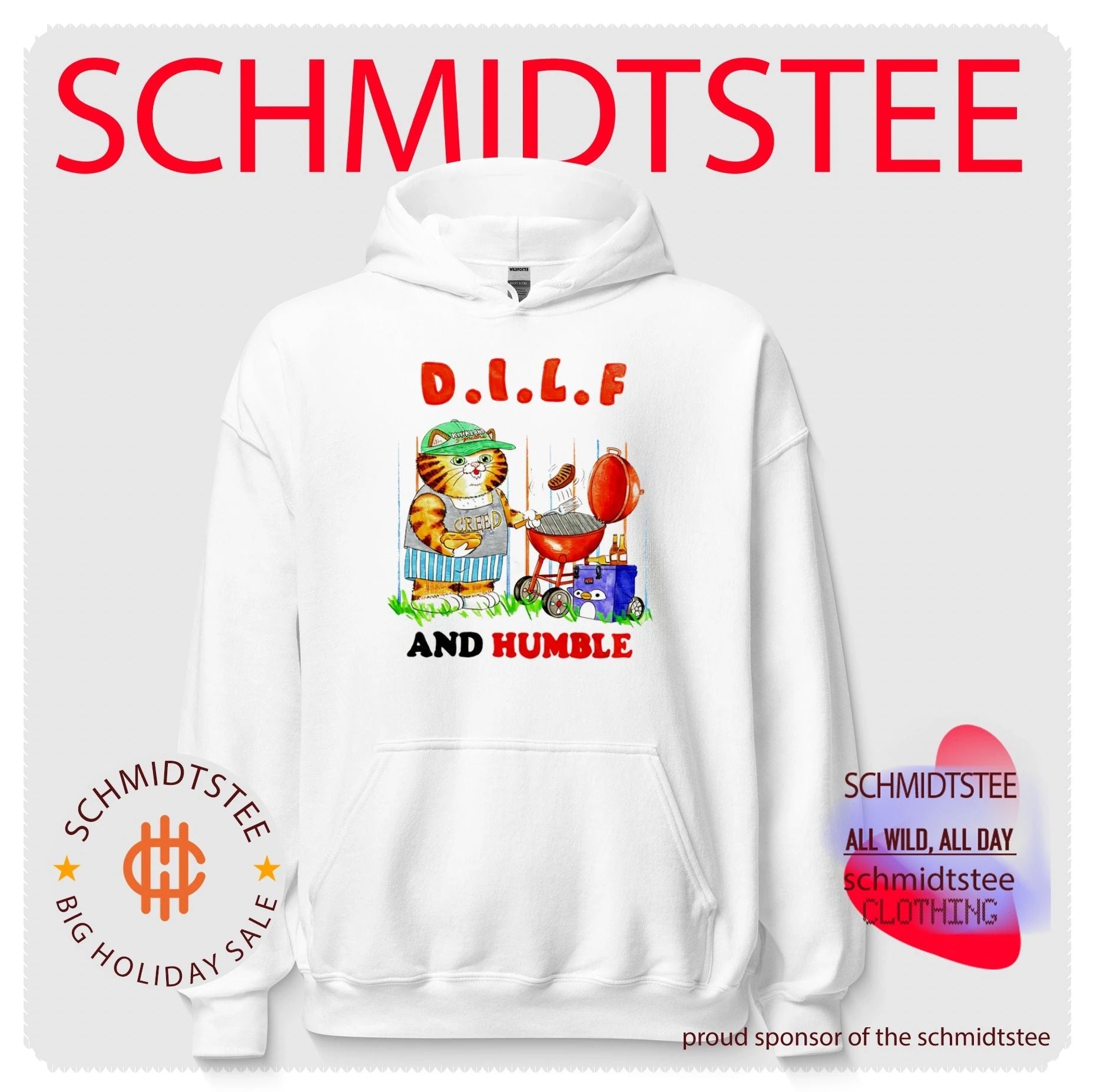 Dilf and Humble Cat Grilling with Kirkland Signature Hat shirt