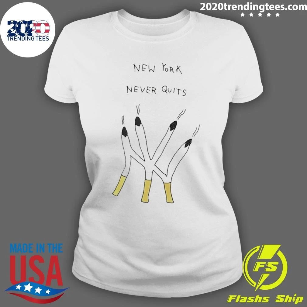 Cigarettes Forming Ny Yankees Logo New York Never Quits Shirt