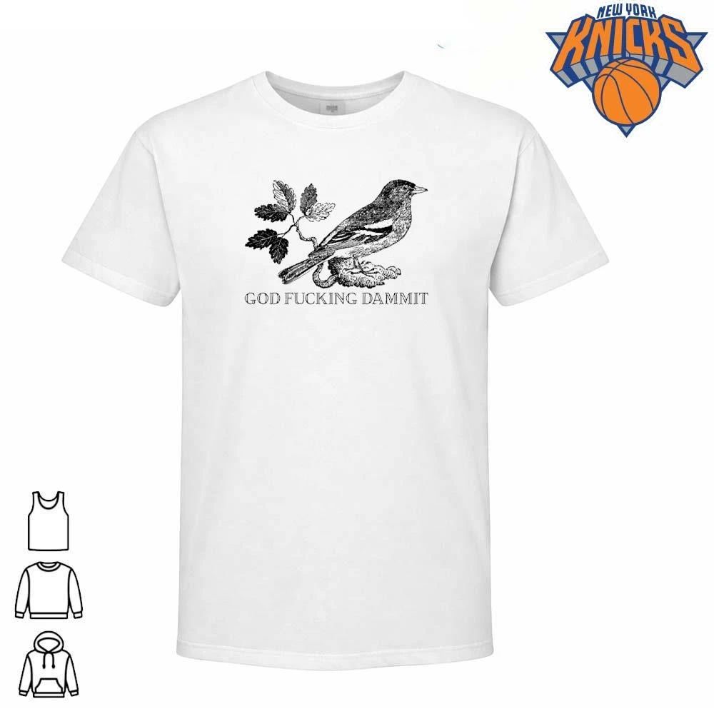 God Fucking Dammit Effin Birds Funny Sarcastic Retro Bird Illustration Shirt
