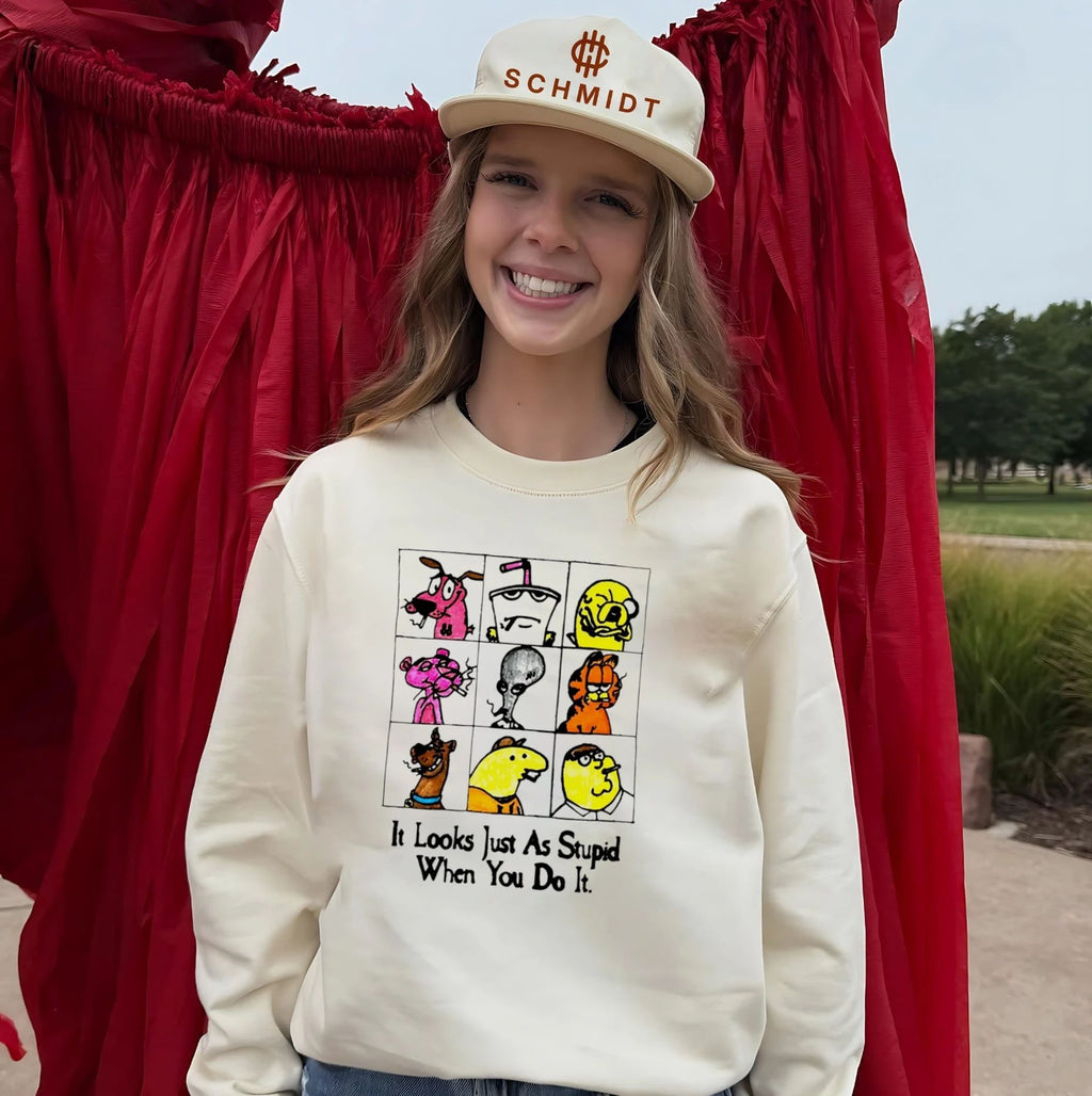It Looks Just As Stupid When You Do It Anti-Cool Cartoon shirt