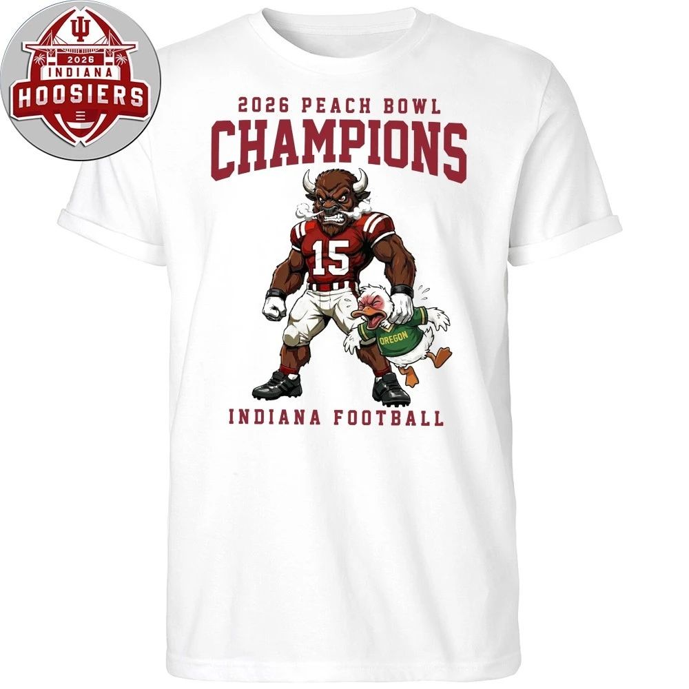 Indiana Football Peach Bowl Champions College Football Playoffs Mascot Hoodie Shirt