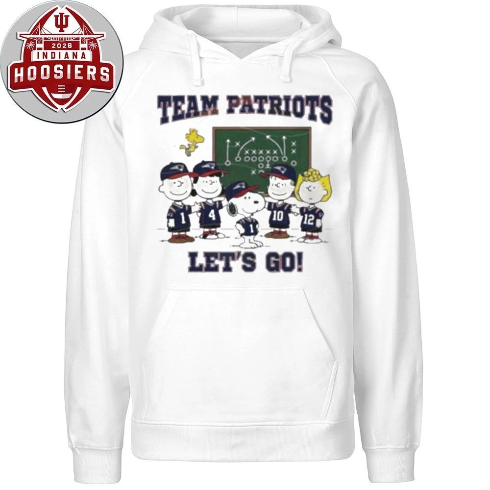 Peanuts Gang Team Patriots Let’s Go! Football Playbook Logo T-Shirt
