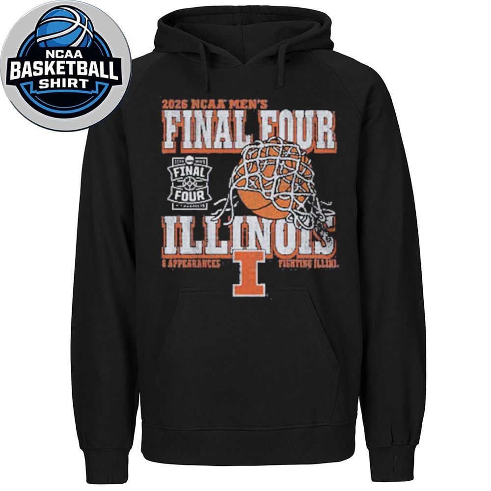 Illinois Fighting Illini Navy Blue Blue 84 2026 Men’s Basketball Final Four Logo Graphic T-Shirt