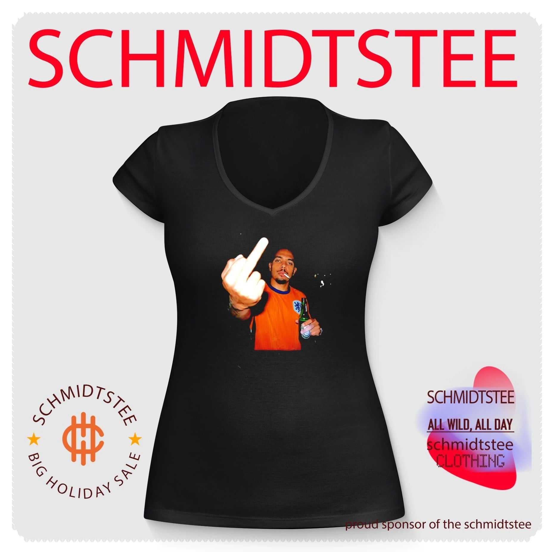 Quincy Promes Netherlands National Football Team middle finger shirt