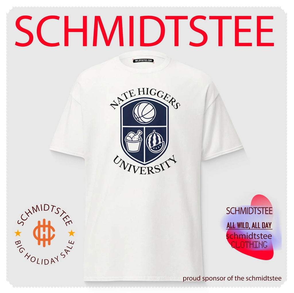 Nate Higgers University basketball fried chicken shirt