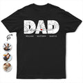 Custom Photo White Pencil Sketch Art Best Dad Papa Ever - Personalized T Shirt