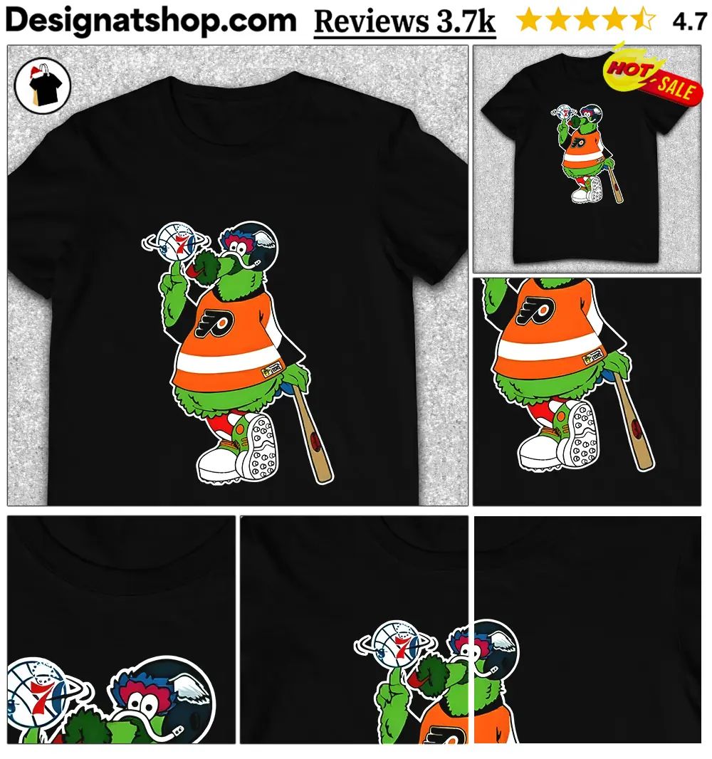 Philly Phanatic parody Philadelphia sports fan art shirt