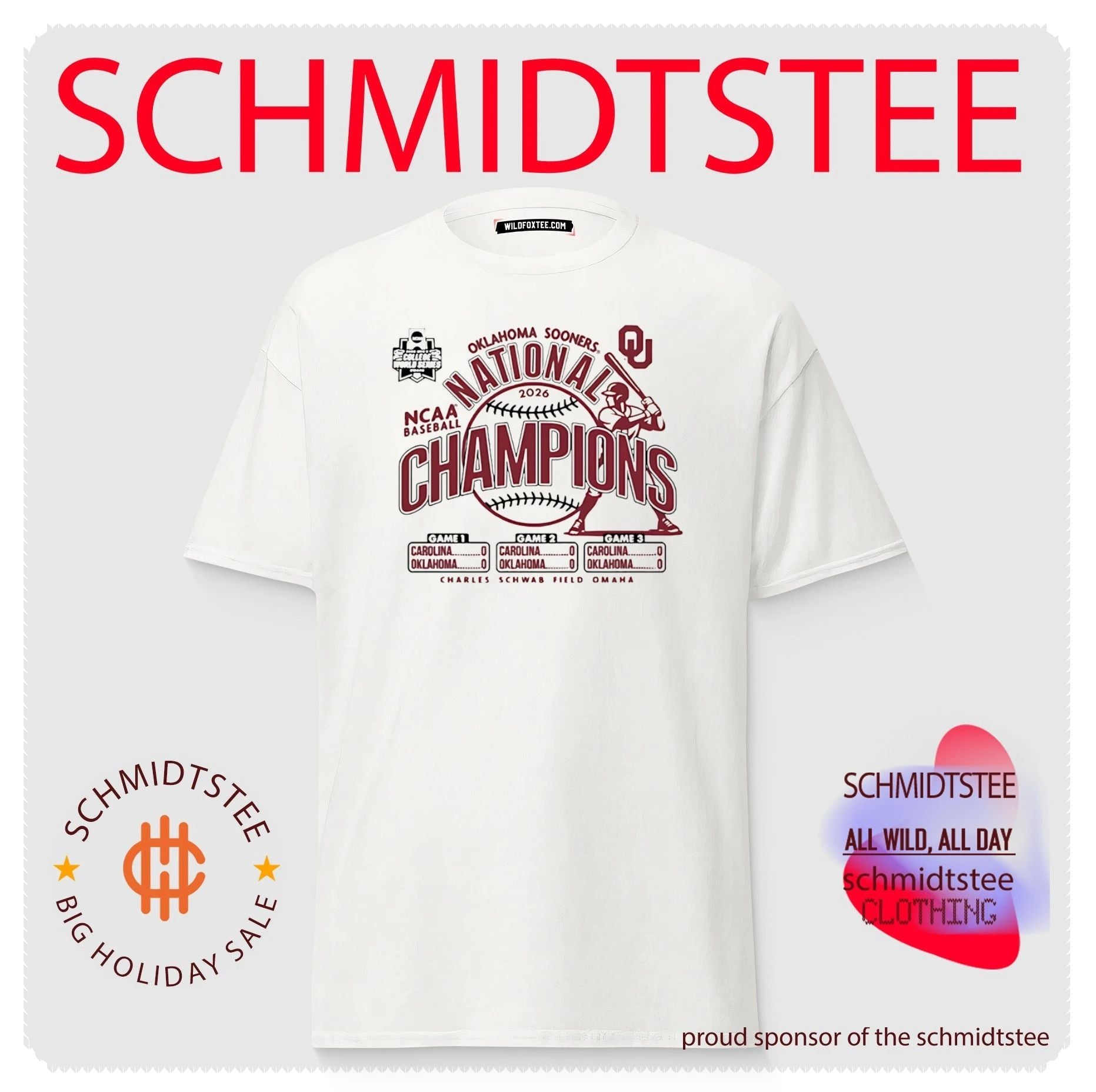 Oklahoma Sooners 2026 College World Series Champions Score shirt