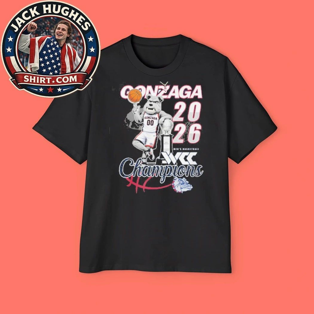 Gonzaga Bulldogs Wcc Men #8217 S Basketball Champions 2026 Shirt