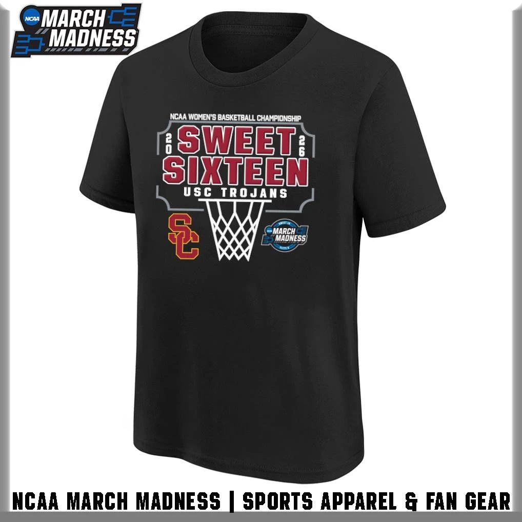 USC Trojans 2026 NCAA DI Women’s Basketball March Madness Sweet 16 Bound T-Shirt