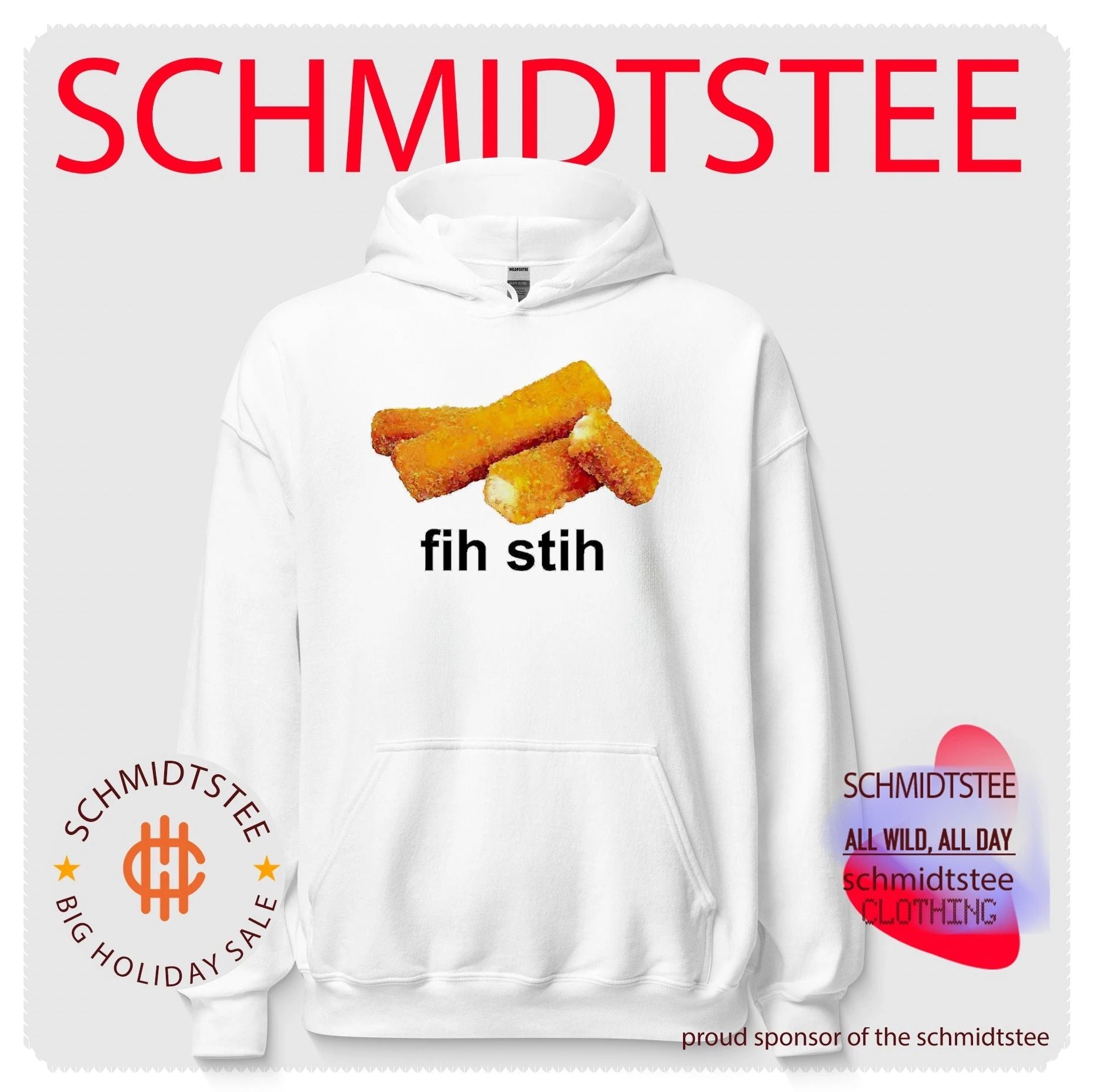 Fih Stih fish sticks funny food silly pun shirt