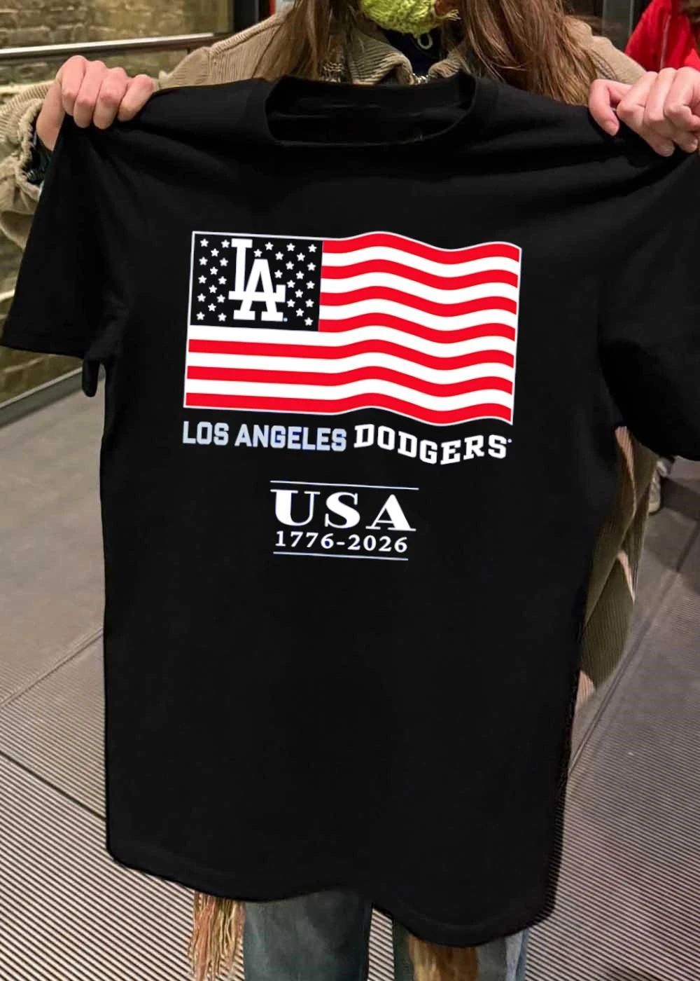 LA Dodgers Patriotic 1776 2026 USA Flag Los Angeles Dodgers T-Shirt
