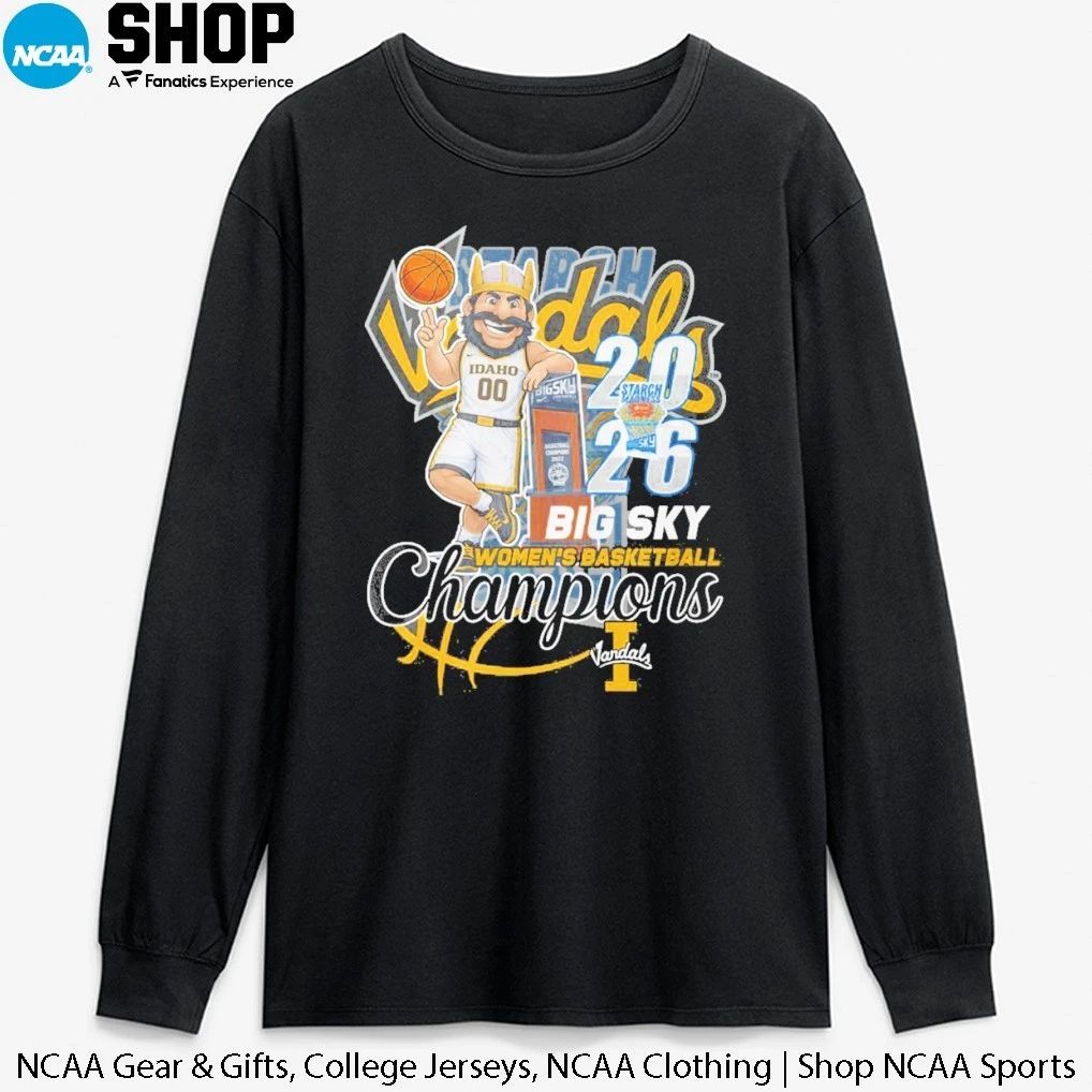 Idaho Vandals 2026 Big Sky Women’s Basketball Champions Mascot T-Shirt