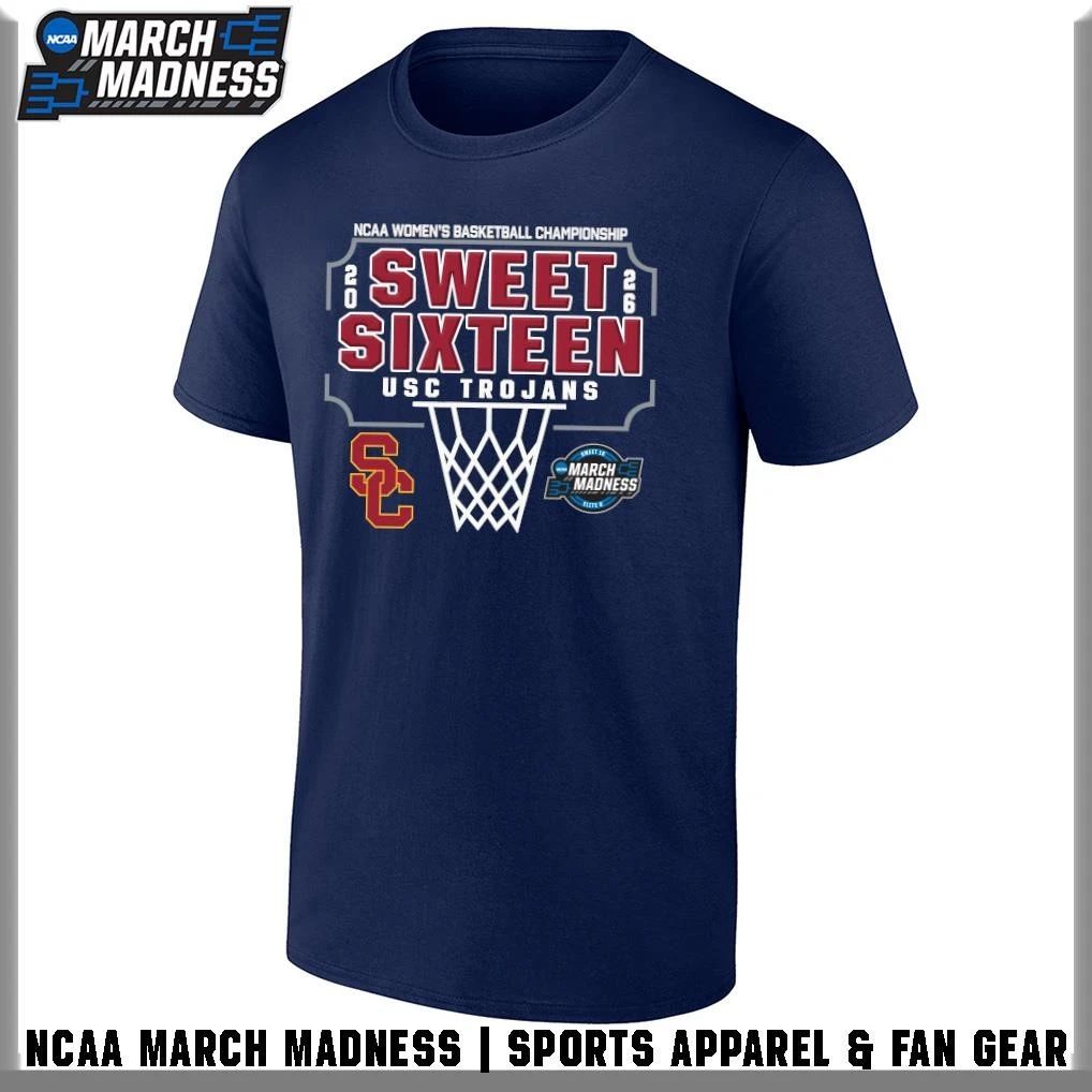 USC Trojans 2026 NCAA DI Women’s Basketball March Madness Sweet 16 Bound T-Shirt