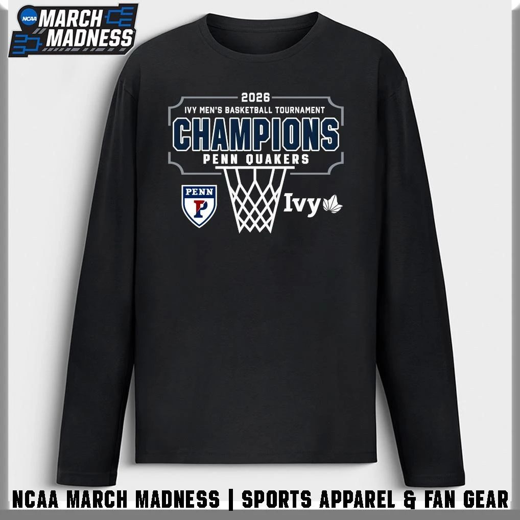 Penn Quakers 2026 Ivy Men’s Basketball Conference Tournament Champions T-Shirt