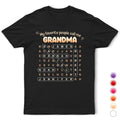 Word Search Puzzle My Favorite People Call Me Grandma Mom - Personalized T Shirt