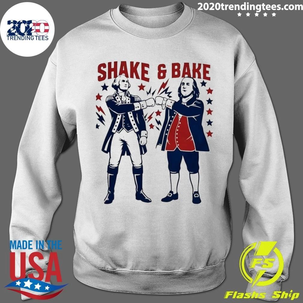 George Washington And Benjamin Franklin Shake And Bake Patriotic Founding Father 4th Of July Shirt