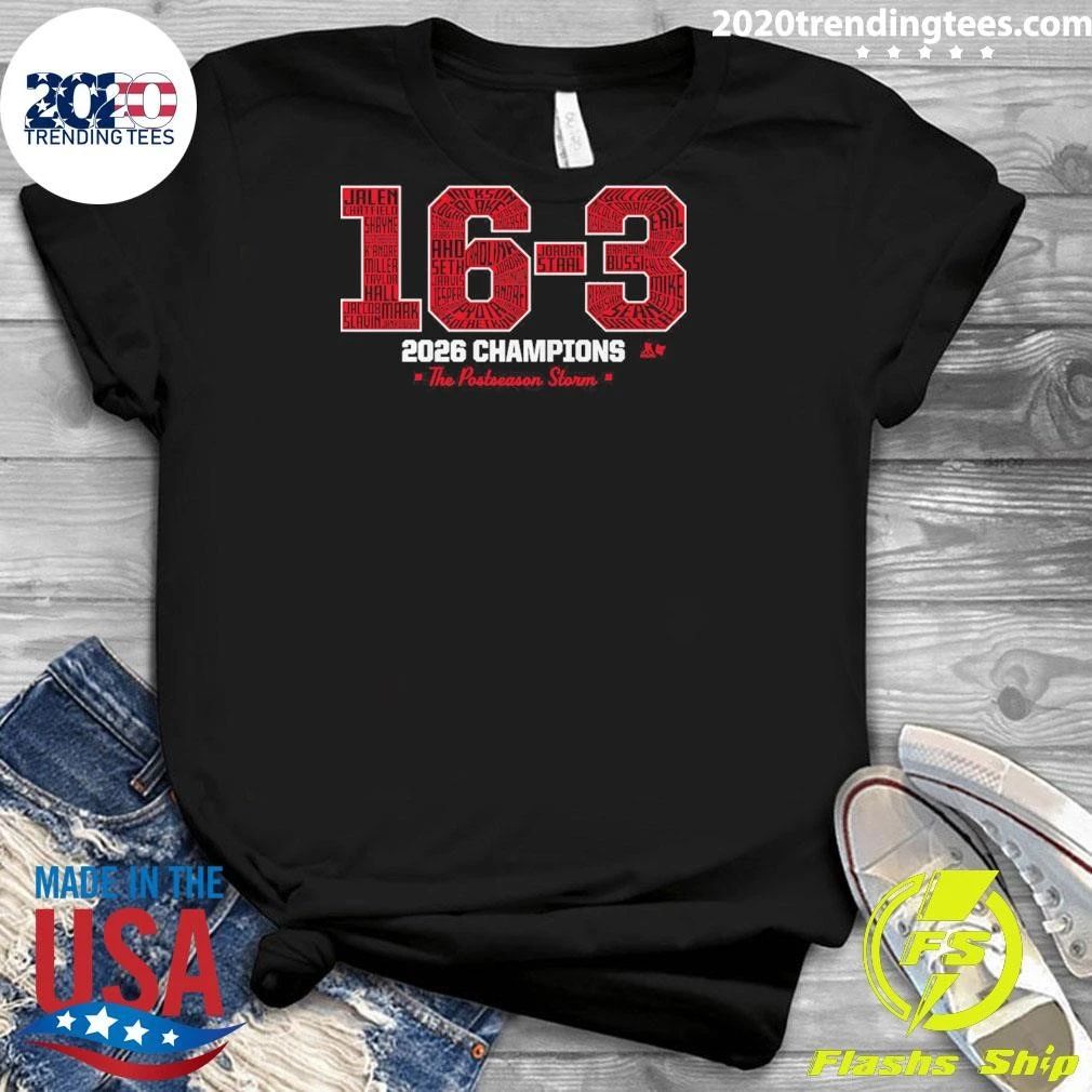 Carolina Hockey 16-3 2026 Champions The Postseason Storm Shirt