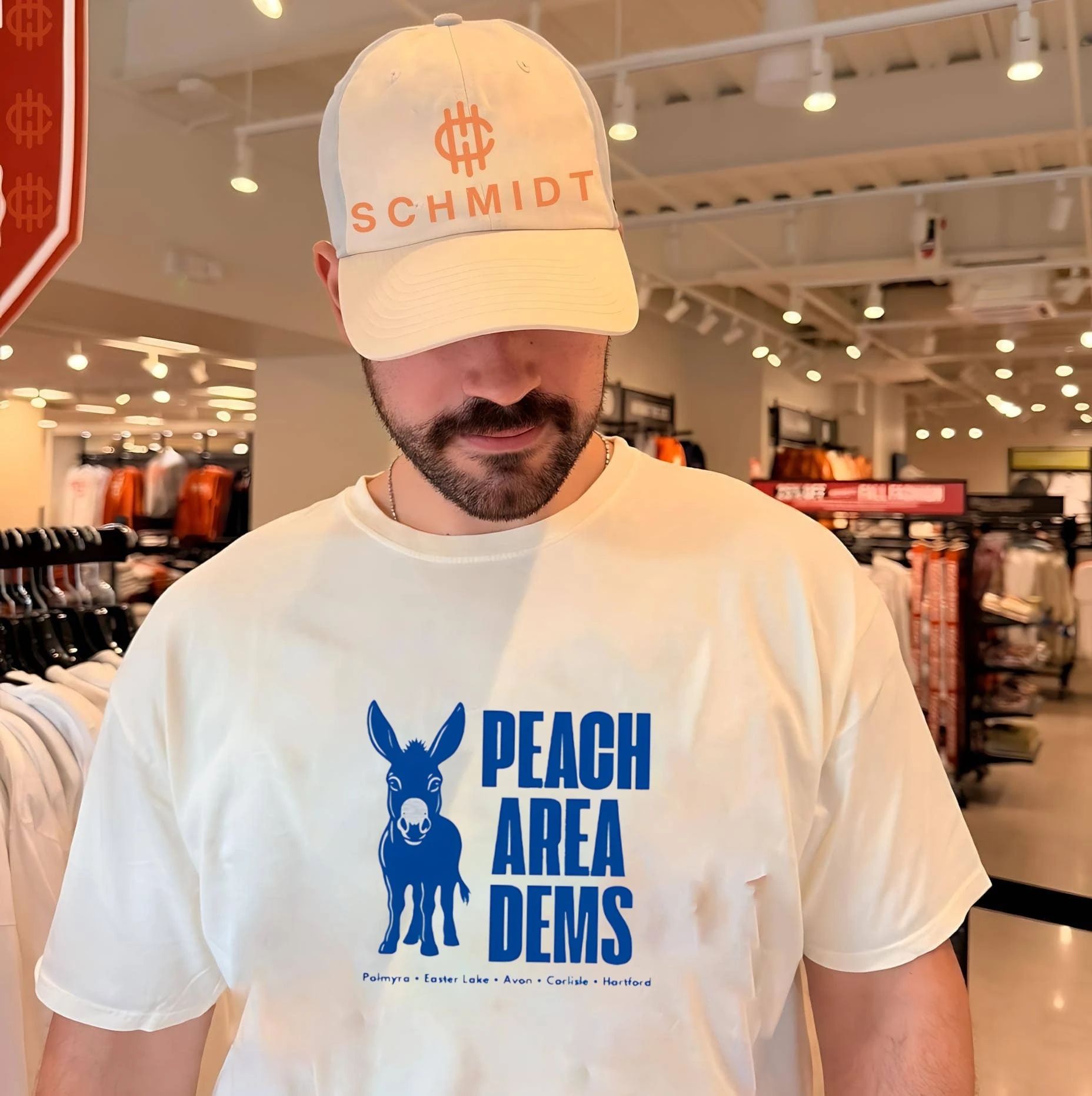 Warren County Democrats Peach Area Dems shirt