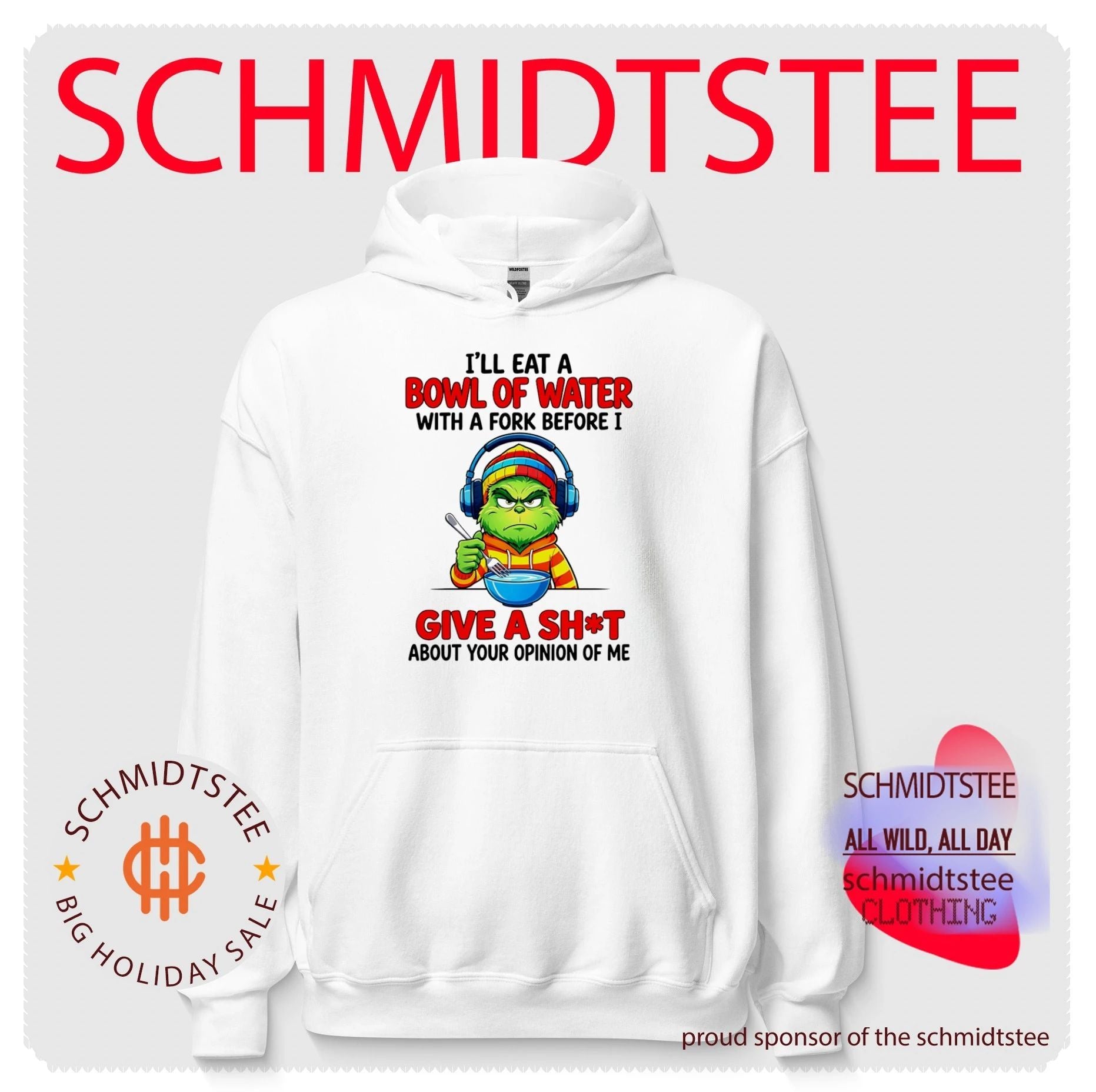 I’ll Eat a Bowl of Water with a Fork Before I Give a Shit Grinch shirt