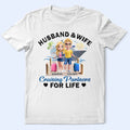 Husband And Wife Cruising Partners For Life 3D Effect Couple - Personalized T Shirt