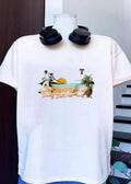 Tommy Bahama Baseball Player Running on Beach Texas Rangers T-Shirt