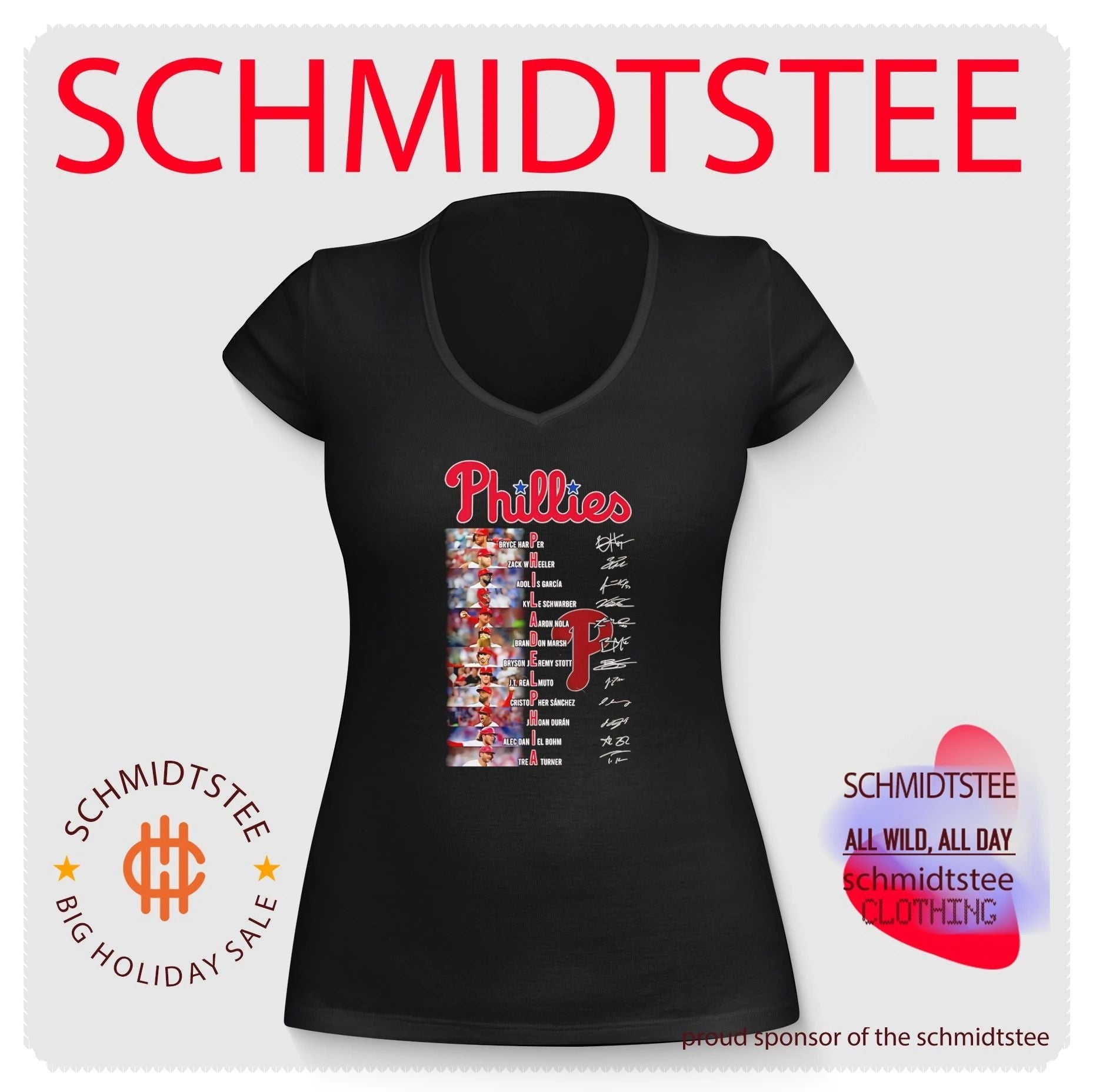 Philadelphia Phillies players name signature shirt