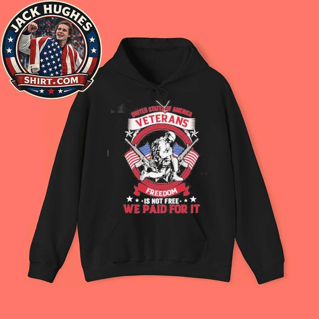 Original Freedom Is Not Free We Paid For It Kneeling Soldier Veteran Shirt