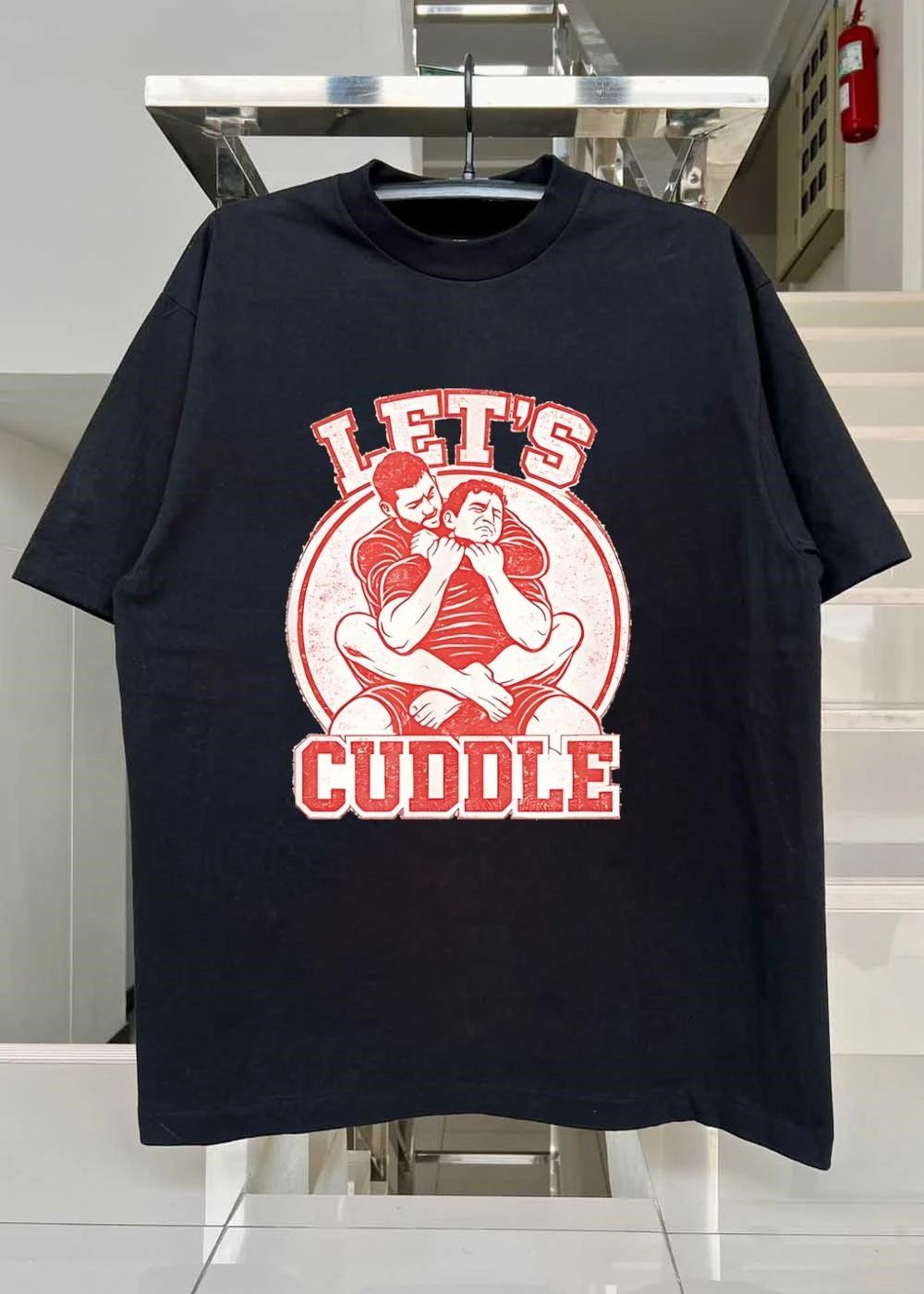 Vintage Style Brazilian Jiu Jitsu Grappling Let’s Cuddle BJJ T-Shirt