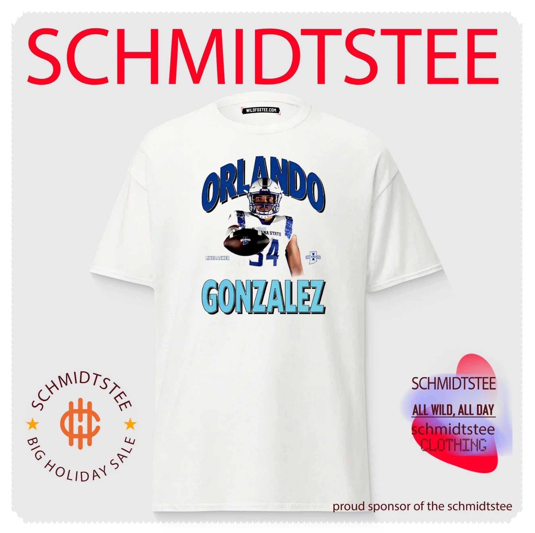 Orlando Gonzalez Indiana State Sycamores Linebacker graphic shirt