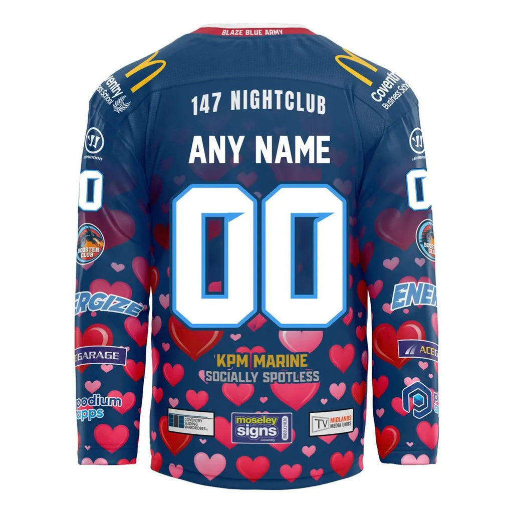 Coventry Blaze Valentine’s 2026 Custom Hockey Jersey