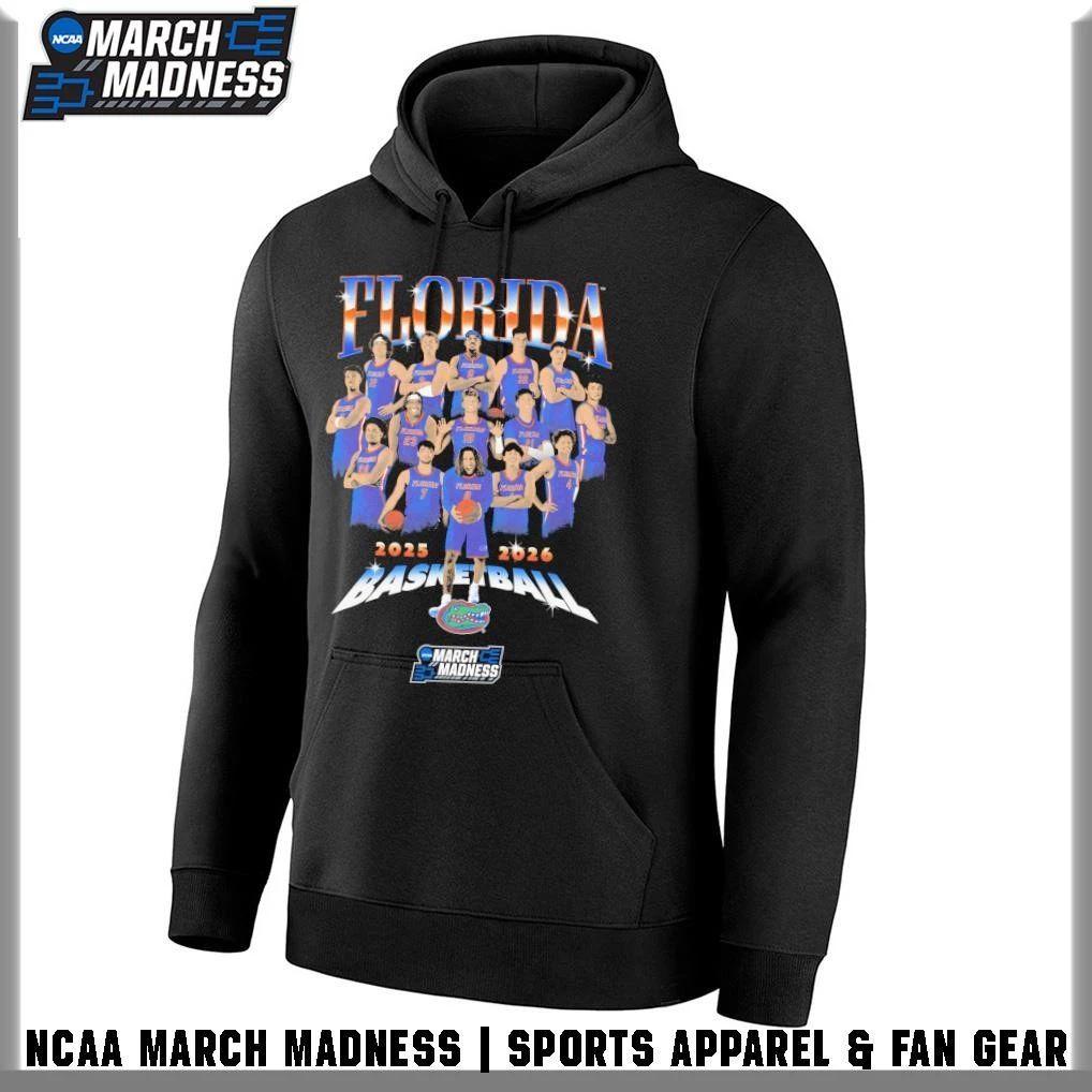 Florida Gators Men’s Basketball Teams 2025-2026 NCAA March Madness T-Shirt