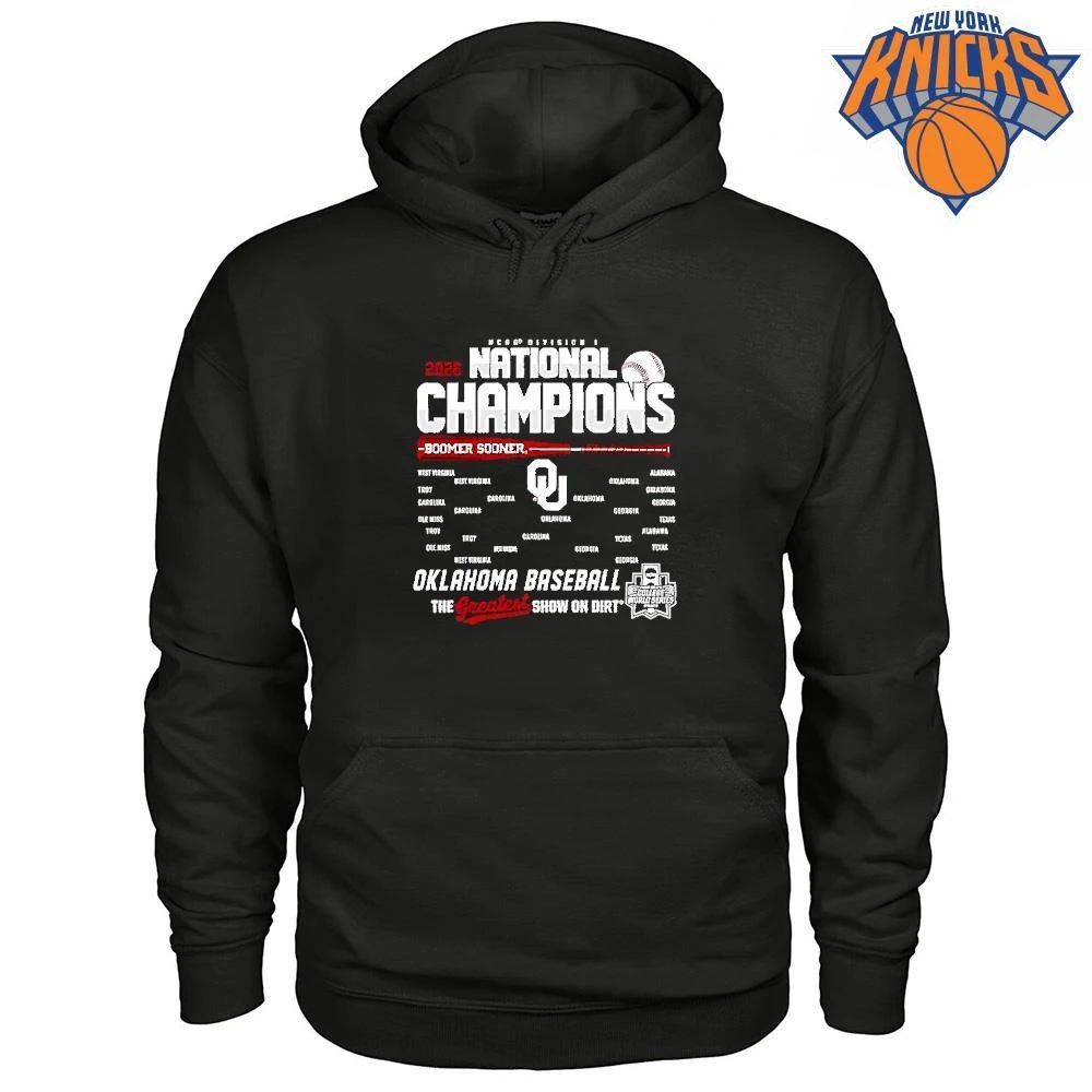 Oklahoma Sooners Baseball 2026 Ncaa Baseball Mens College World Series Champions Bracket Shirt