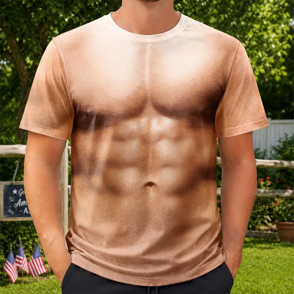 Funny 3D Hairy Body Swimsuit - Personalized Full Print T Shirt