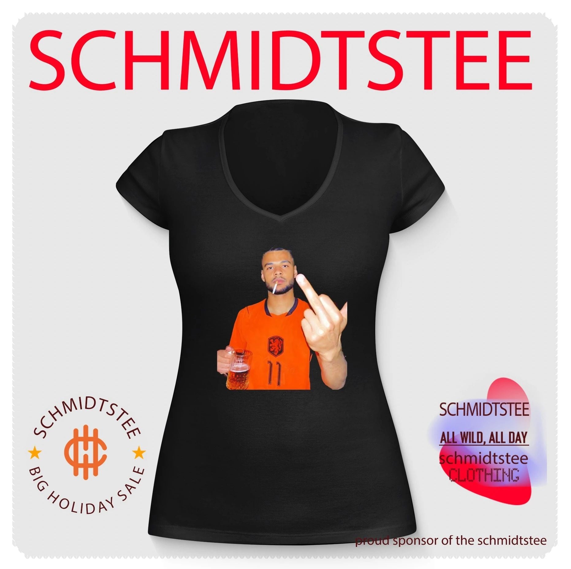 Cody Gakpo Netherlands National Football Team beer and middle finger shirt