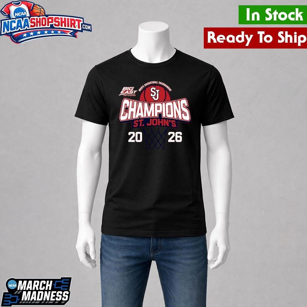 St. John’s Red Storm 2026 Big East Men’s Basketball Tournament Champions Shirt
